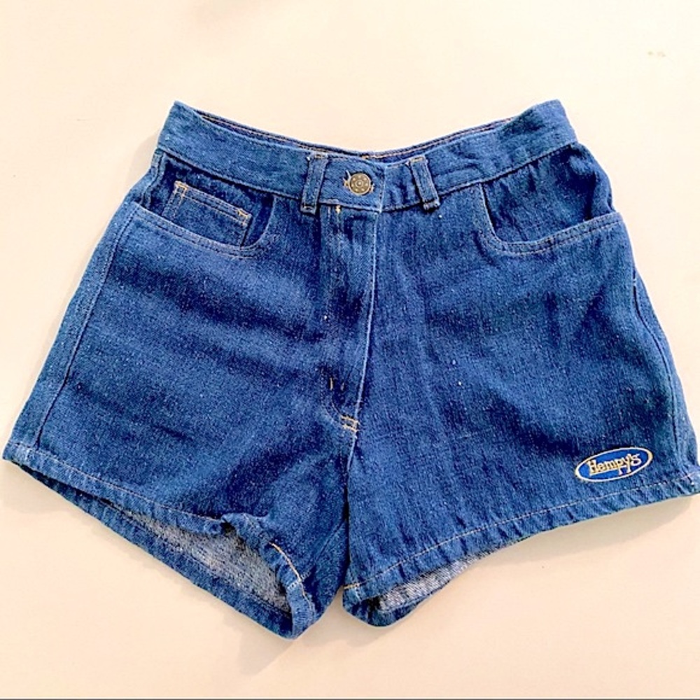 Hempy’s | Dark Wash High Waist Hemp Denim Micro Shorts